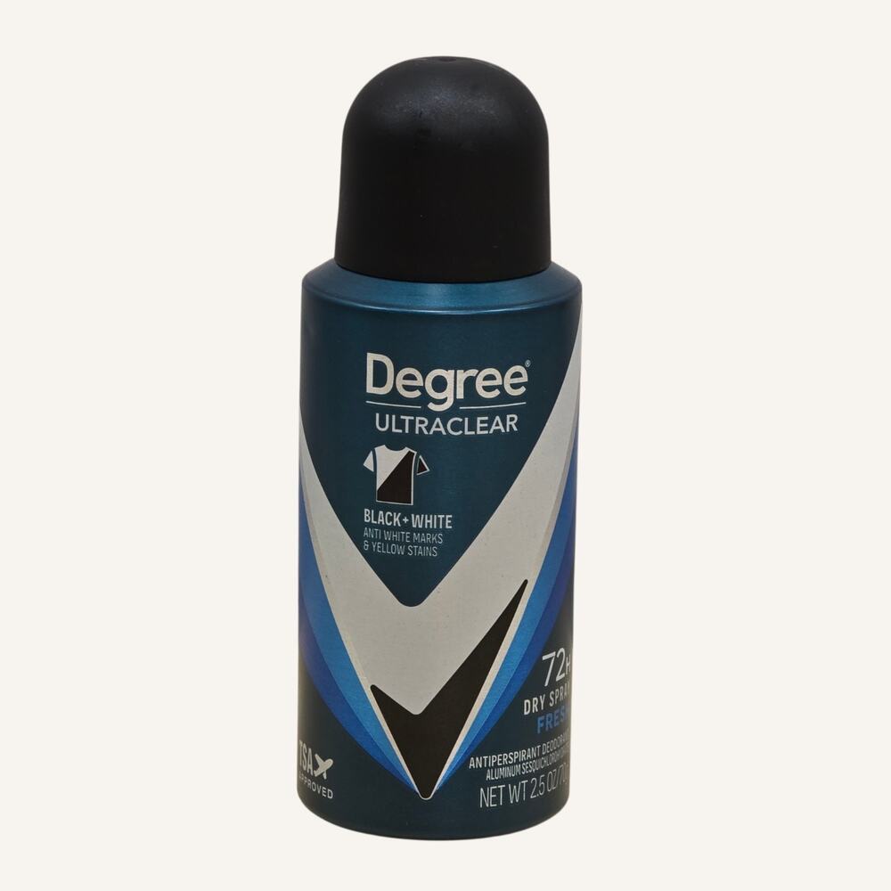 Degree Ultraclear 72 Hour Black White Antiperspirant Deodorant Dry Spray 2.5oz